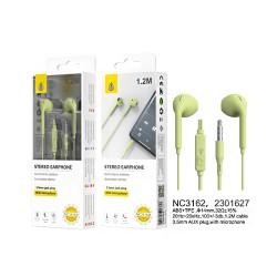 ONEPLUS EARPHONES NC3162 VE WITH MICROPHONE AND MULTIFUNCTIONAL BUTTON 1.2M GREEN ONEPLUS EARPHONES NC3162 VE WITH MICROPHONE AND MULTIFUNCTIONAL BUTTON 1.2M GREEN